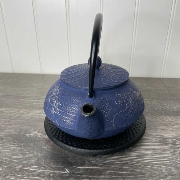 Teavana Kitchen Teavana Japanese Cast Iron Tea Pot Koi Fish Poshmark